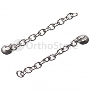 Кнопка лінгвальна з ланцюжком (Silver)