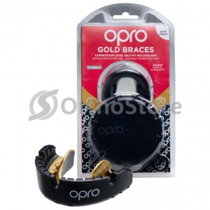 Капа OPRO Gold Braces Black / Gold (Верхня щелепа)