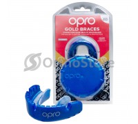Капа OPRO Gold Braces Blue/Plear (Верхня щелепа)