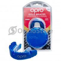 Капа OPRO Gold Braces Blue/Plear (Верхня щелепа)