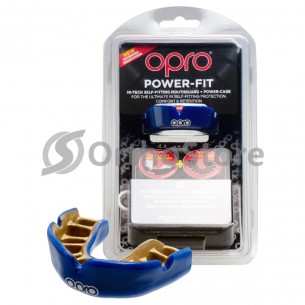 Капа OPRO Power Fit Dark Blue/Gold (Bерхня щелепа)